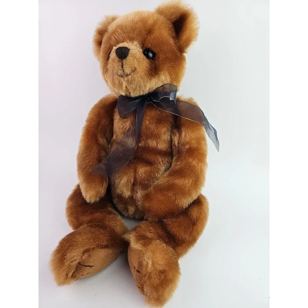 Ty Classic Yesterbear  1999 Brown Bear Soft 18 inch Beanie Buddy Bow Sweet